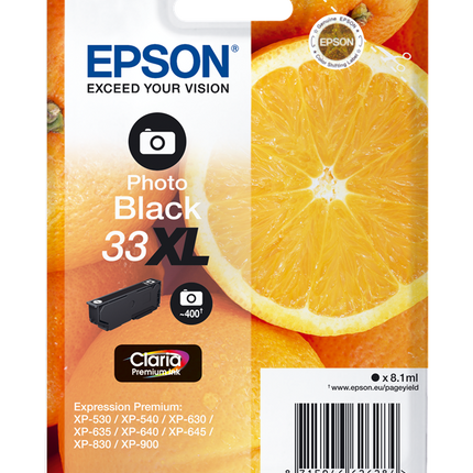 Epson 33 XL Schwarz (Foto) Druckerpatrone C13T33614012