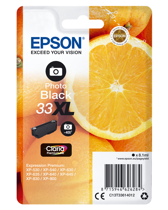Epson 33 XL Schwarz (Foto) Druckerpatrone C13T33614012