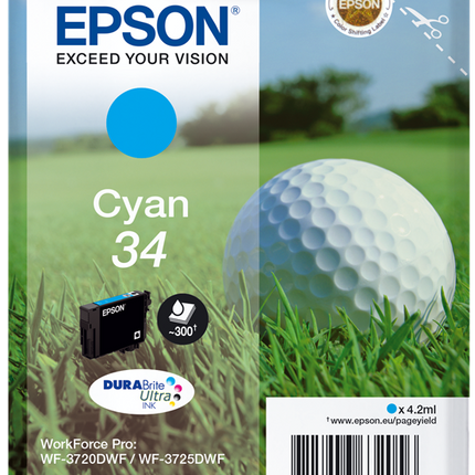 Epson 34 Cyan Druckerpatrone C13T34624010