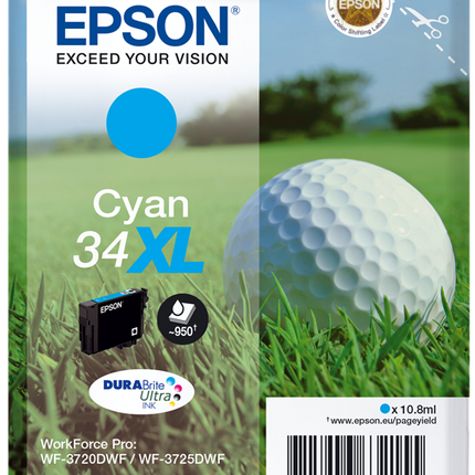 Epson 34 XL Cyan Druckerpatrone C13T34724010