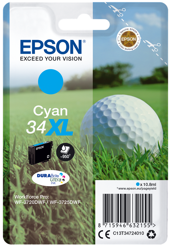 Epson 34 XL Cyan Druckerpatrone C13T34724010