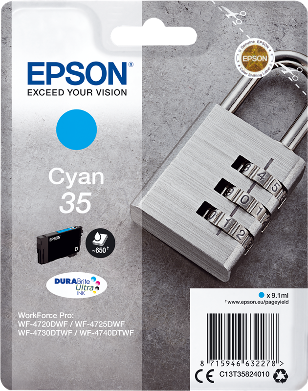 Epson 35 Cyan Druckerpatrone C13T35824010