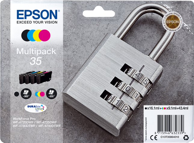 Epson 35 Multipack Schwarz / Cyan / Magenta / Gelb