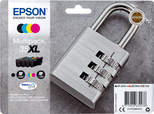 Epson 35XL Multipack Schwarz / Cyan / Magenta / Gelb