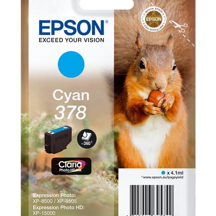 Epson 378 Cyan Druckerpatrone C13T37824010