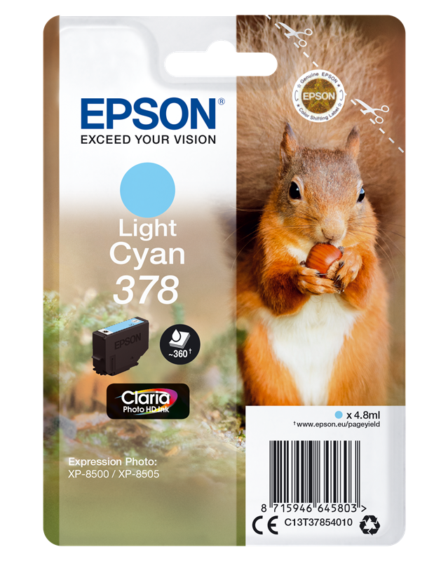 Epson 378 Cyan (hell) Druckerpatrone C13T37854010