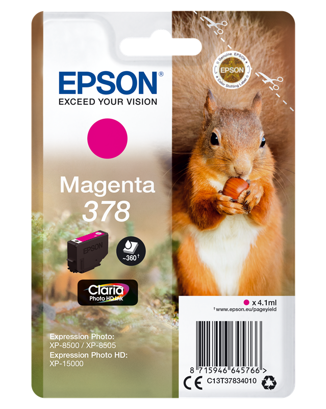 Epson 378 Magenta Druckerpatrone C13T37834010