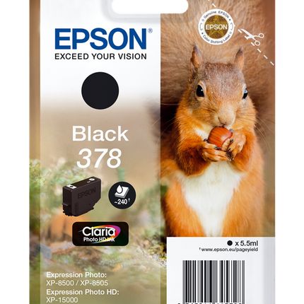 Epson 378 Schwarz Druckerpatrone C13T37814010