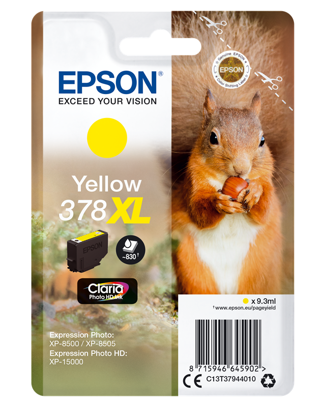Epson 378XL Gelb Druckerpatrone C13T37944010