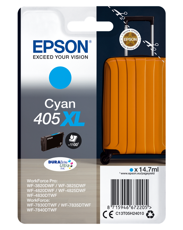 Epson 405 XL Cyan Druckerpatrone C13T05H24010