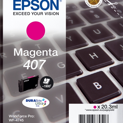 Epson 407 Magenta Druckerpatrone C13T07U340