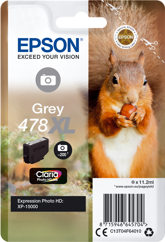 Epson 478XL Grau Druckerpatrone C13T04F64010