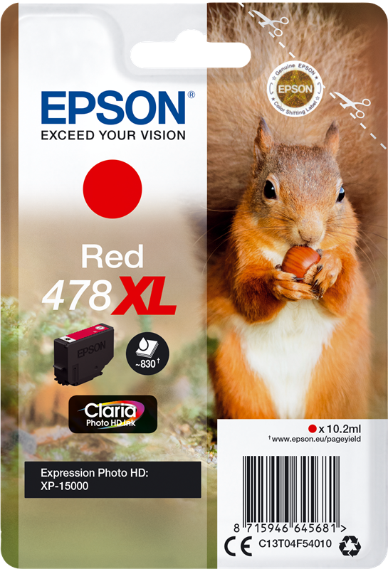 Epson 478XL Rot Druckerpatrone C13T04F54010