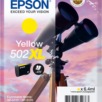 Epson 502XL Gelb Druckerpatrone C13T02W44010