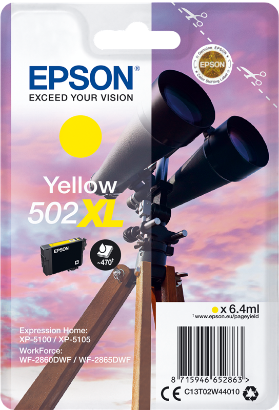 Epson 502XL Gelb Druckerpatrone C13T02W44010