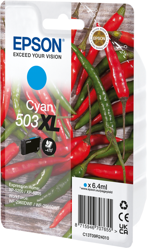 Epson 503 XL Cyan Druckerpatrone C13T09R24010