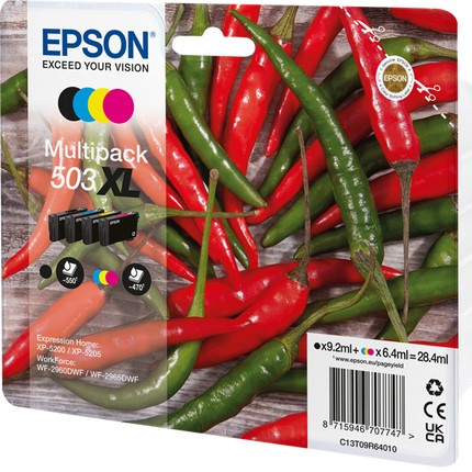 Epson 503 XL Multipack Schwarz / Cyan / Magenta / Gelb
