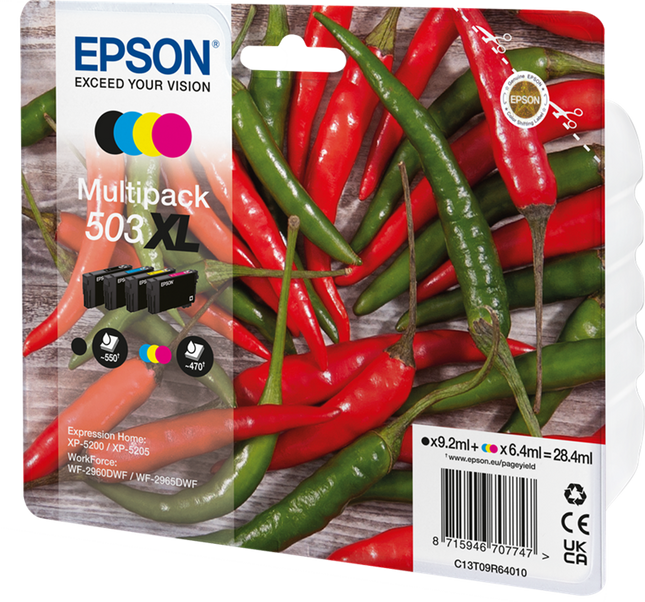 Epson 503 XL Multipack Schwarz / Cyan / Magenta / Gelb