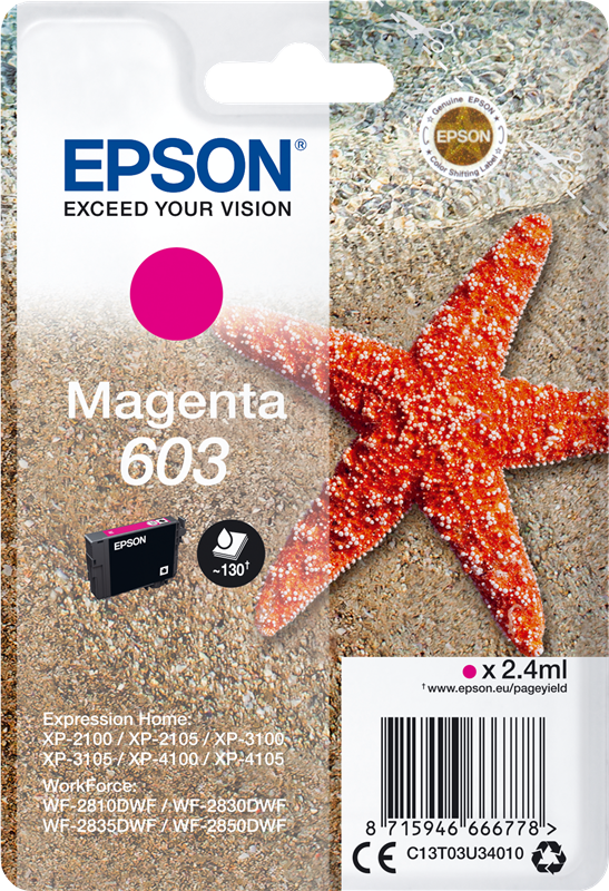 Epson 603 Magenta Druckerpatrone C13T03U34010