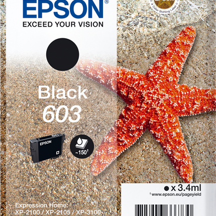 Epson 603 Schwarz Druckerpatrone C13T03U14010