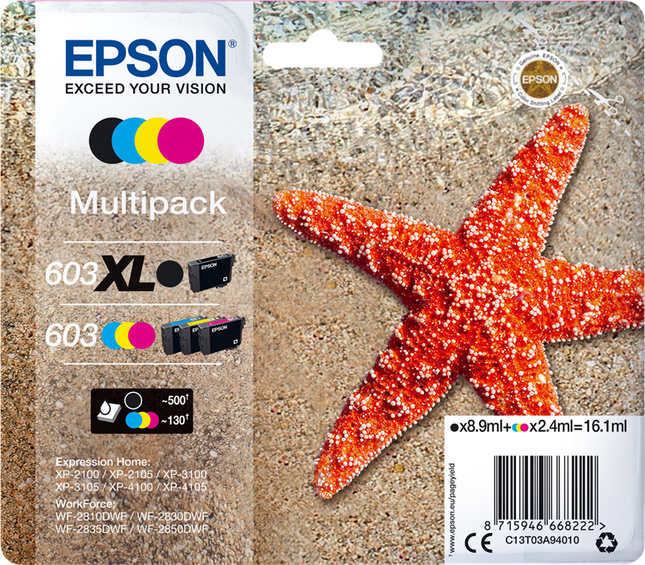 Epson 603XL+603 Multipack Schwarz / Cyan / Magenta / Gelb