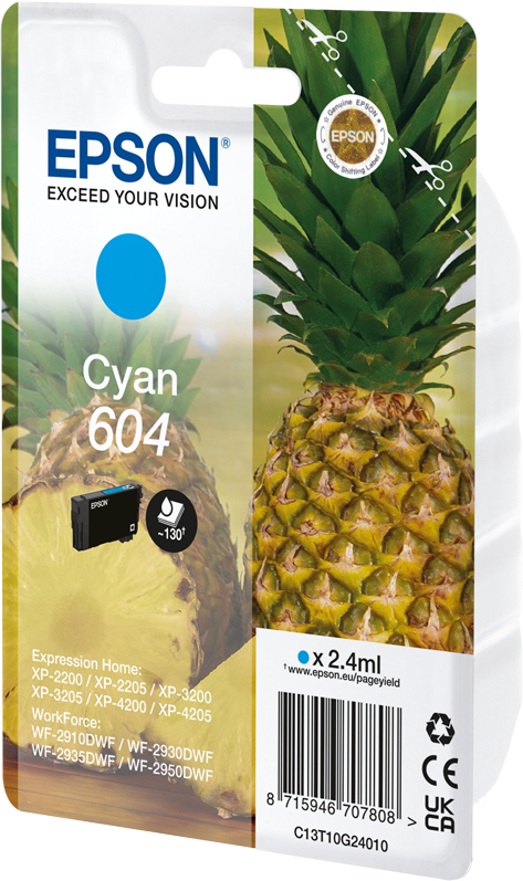 Epson 604 Cyan Druckerpatrone C13T10G24010