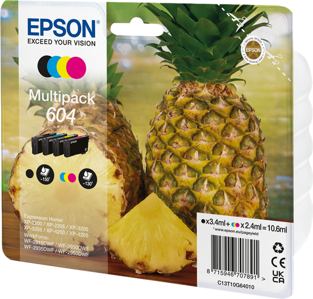 Epson 604 Multipack Schwarz / Cyan / Magenta / Gelb