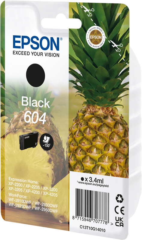 Epson 604 Schwarz Druckerpatrone C13T10G14010
