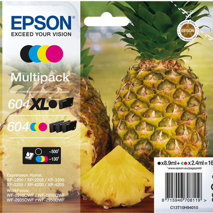 Epson 604 XL Multipack Schwarz / Cyan / Magenta / Gelb
