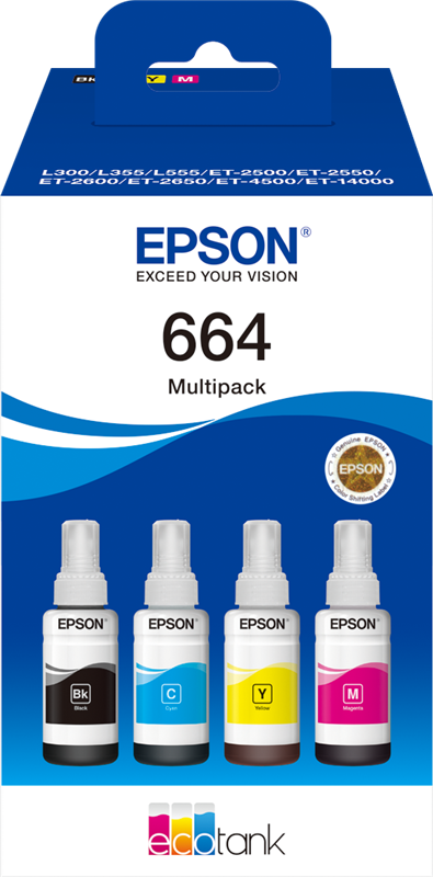 Epson 664 Multipack Schwarz / Cyan / Magenta / Gelb