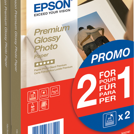 Epson Premium Glossy Fotopapier 10x15cm Weiss