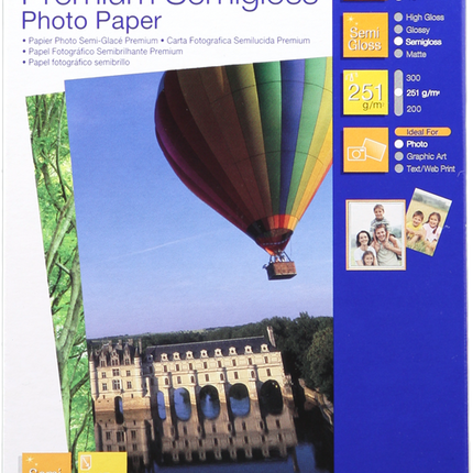 Epson Premium Semigloss Fotopapier 10x15cm Weiss