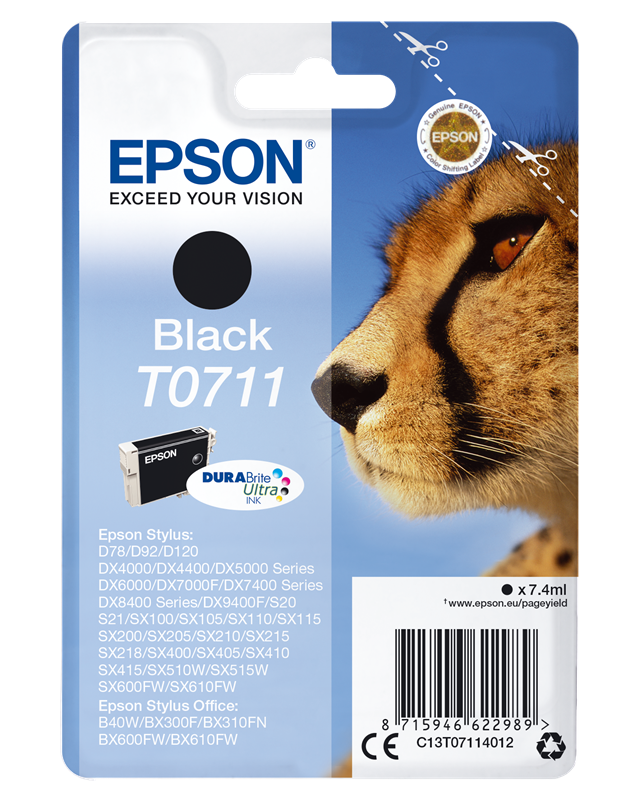 Epson T0711 Schwarz Druckerpatrone C13T07114012