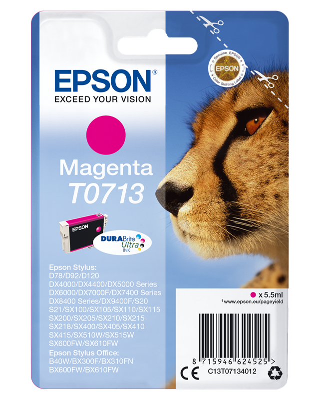 Epson T0713 Magenta Druckerpatrone C13T07134012