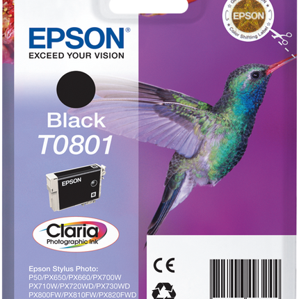 Epson T0801 Schwarz Druckerpatrone C13T08014011