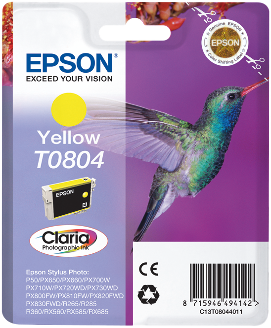 Epson T0804 Gelb Druckerpatrone C13T08044011