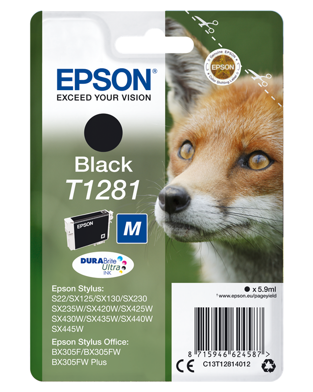 Epson T1281 Schwarz Druckerpatrone C13T12814012