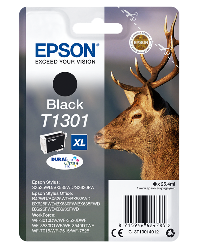 Epson T1301 XL Schwarz Druckerpatrone C13T13014012