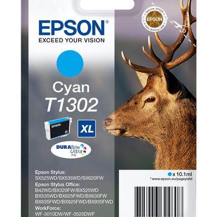 Epson T1302 XL Cyan Druckerpatrone C13T13024012