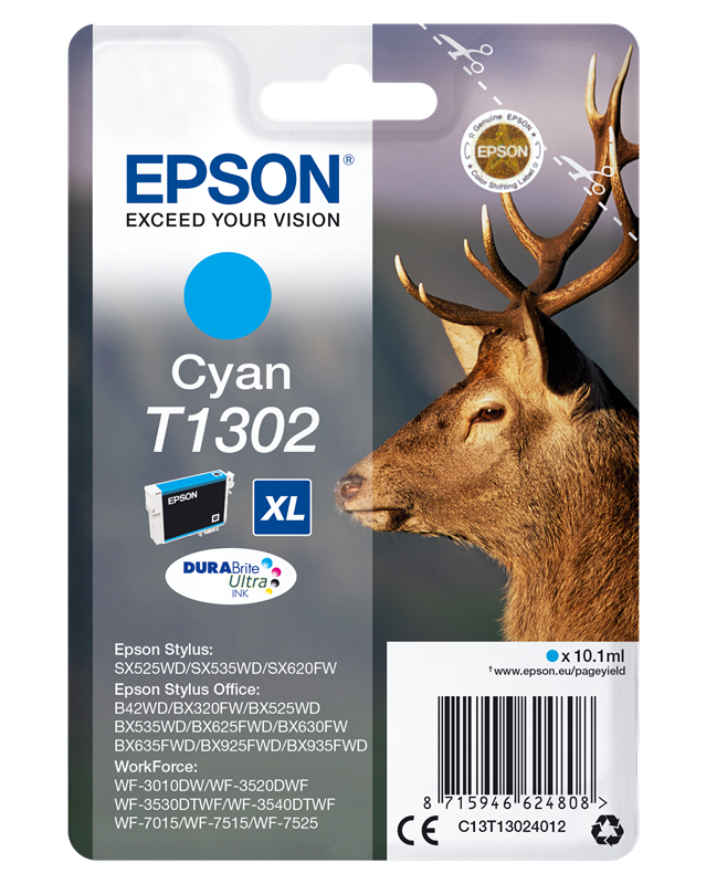 Epson T1302 XL Cyan Druckerpatrone C13T13024012