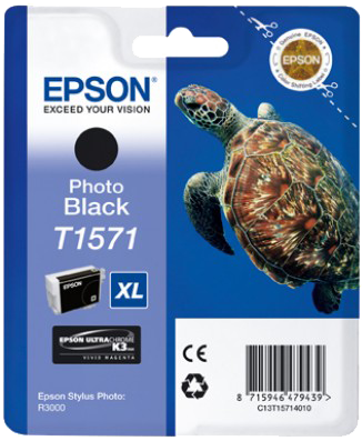 Epson T1571 XL Schwarz (Foto) Druckerpatrone C13T15714010