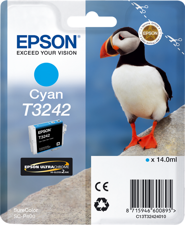 Epson T3242 Cyan Druckerpatrone C13T32424010