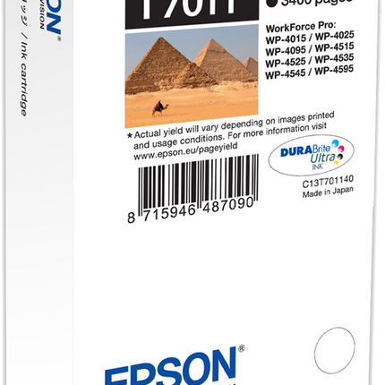 Epson T7011 XXL Schwarz Druckerpatrone