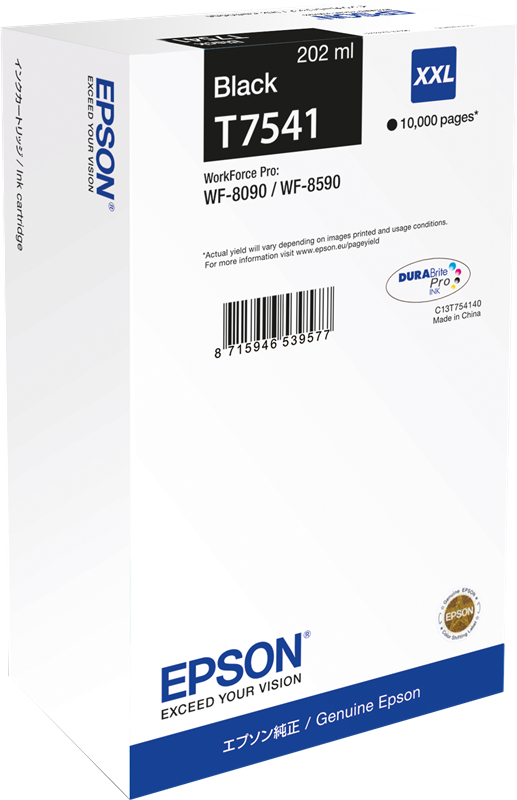 Epson T7541 XXL Schwarz Druckerpatrone
