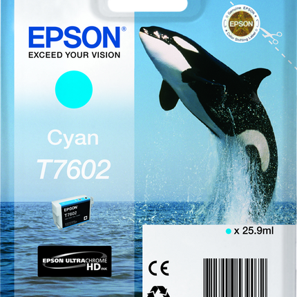 Epson T7602 Cyan Druckerpatrone C13T76024010