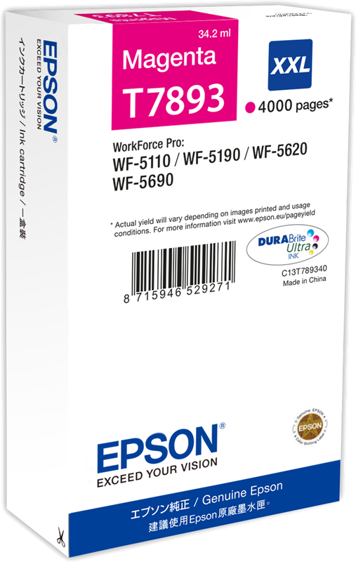 Epson T7893 XXL Magenta Druckerpatrone