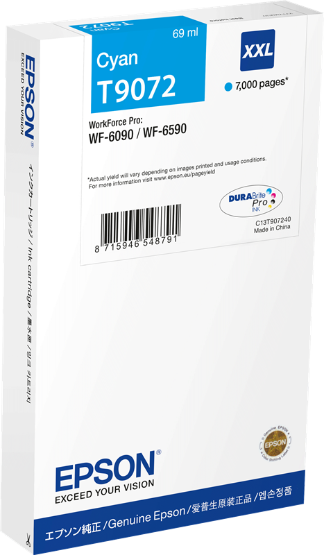 Epson T9072 XXL Cyan Druckerpatrone