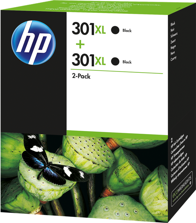 HP 301 XL Schwarz Value Pack D8J45AE MCVP