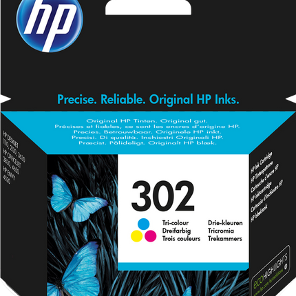 HP 302 mehrere Farben Druckerpatrone F6U65AE