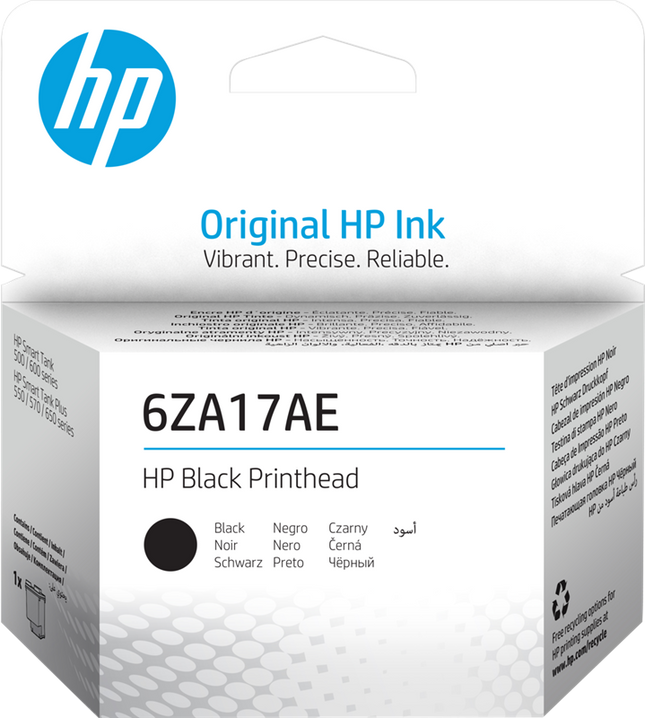 HP 500/600 Serie Druckkopf Schwarz (6ZA17AE)